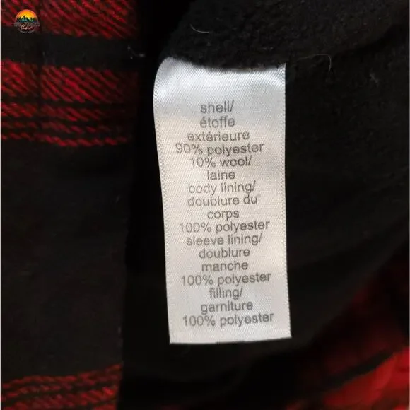 Maurices Button-Up Jacket Red Black Plaid Fleece Lined Shacket Plus Women's 2XL - Picture 8 of 10